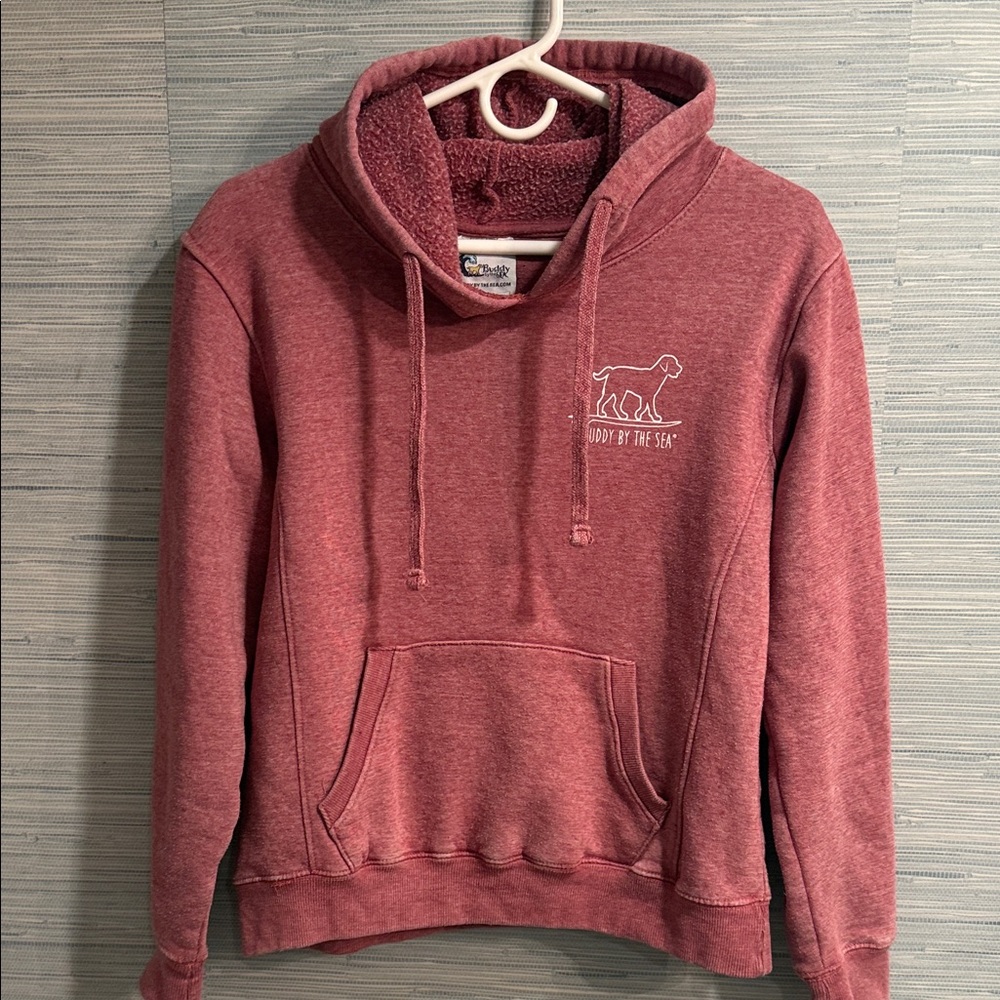 Burgundy Hoodie with Dog Logo